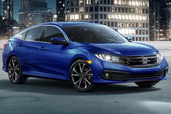 A picture of a blue Honda RS 