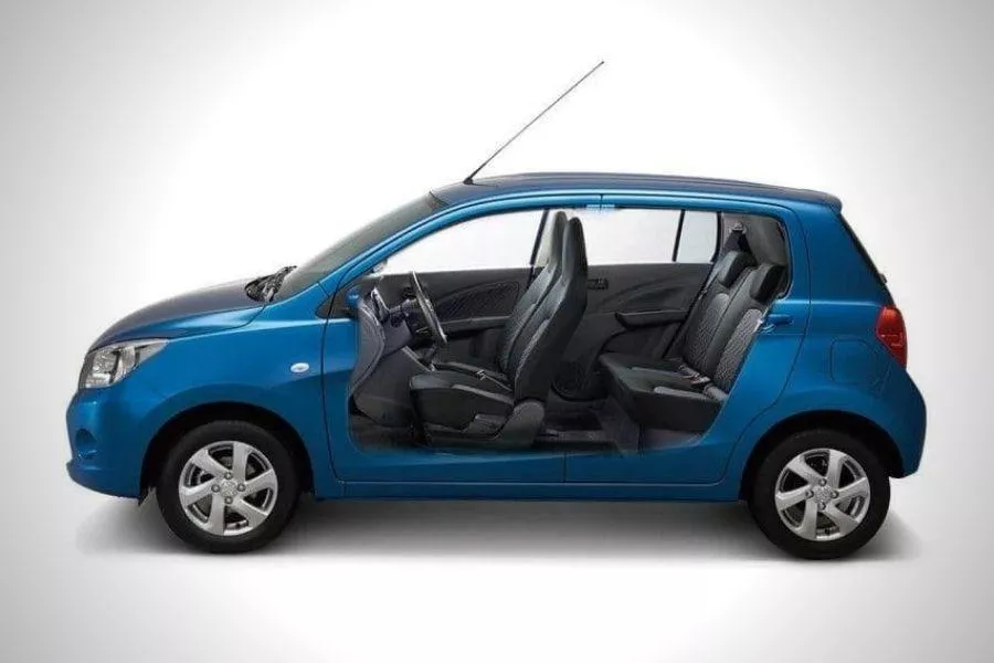 A cutout of the Suzuki Celerio showing its front and second row