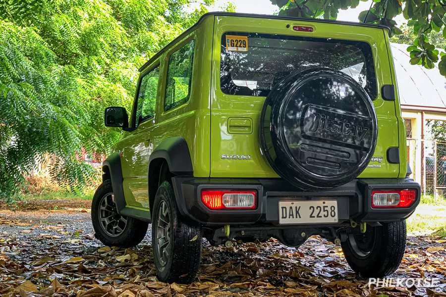 A picture of the rear of the Suzuki Jimny