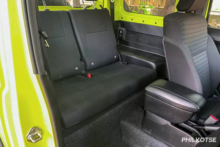 A picture of the Jimny's rear seats