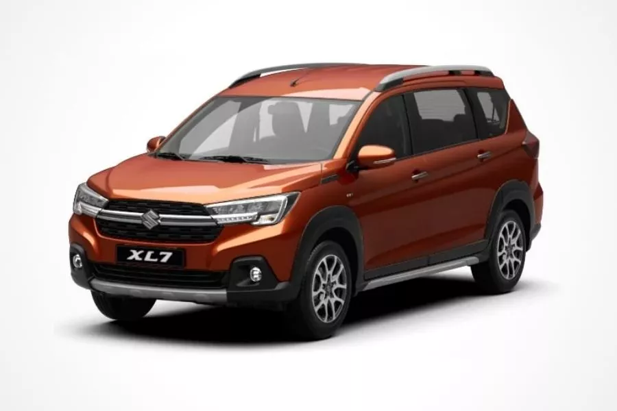 Suzuki XL7 color in Sunrise Orange Pearl Metallic