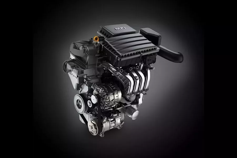 A picture of the VW T-Cross' engine