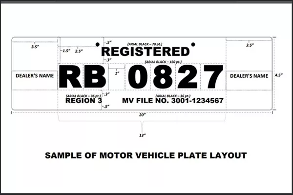LTO temporary plate number template for cars and other motor vehicles Plate number design philippines