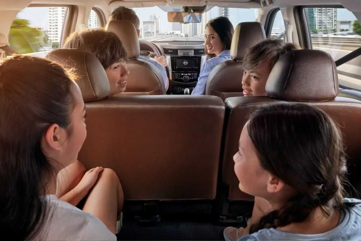 A picture of the interior of the seven-seater Nissan Terra