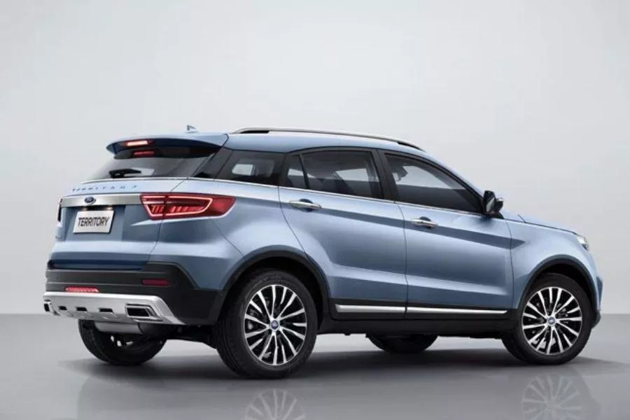 A picture of the rear of the Ford Territory