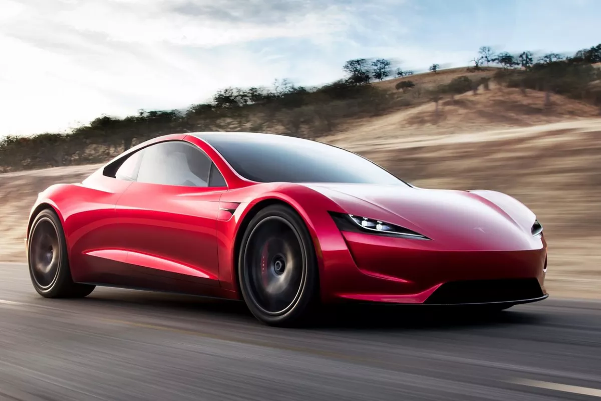 2020 Tesla Roadster EV running shot 