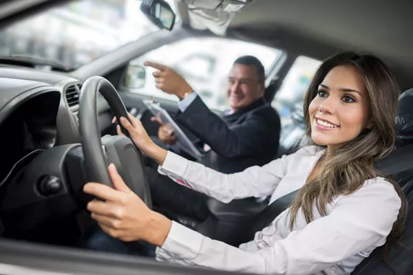 In the car test drive proper, you'd be able to get the real feel of the car and see if you're comfortable and compatible with it a woman do a proper test drive