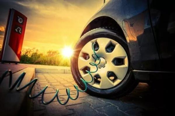 Car getting tire pressure