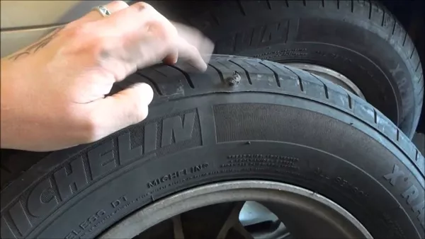 car tire puncture