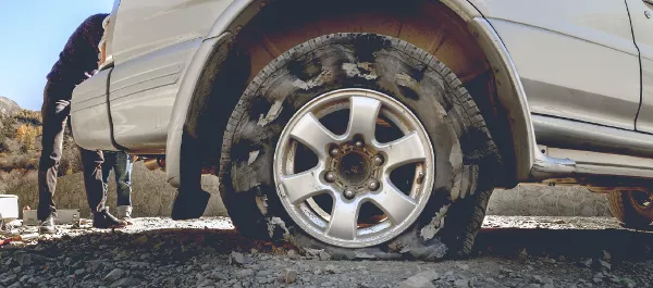 Tire blow out is one of the common dangers of driving with bald tires Blown out tires