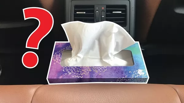 tissue in car