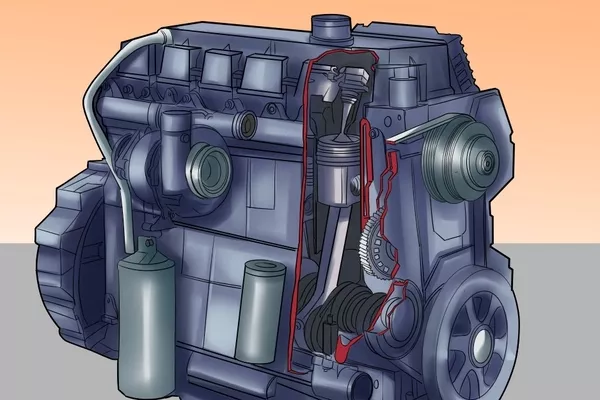 Top dead center of the engine