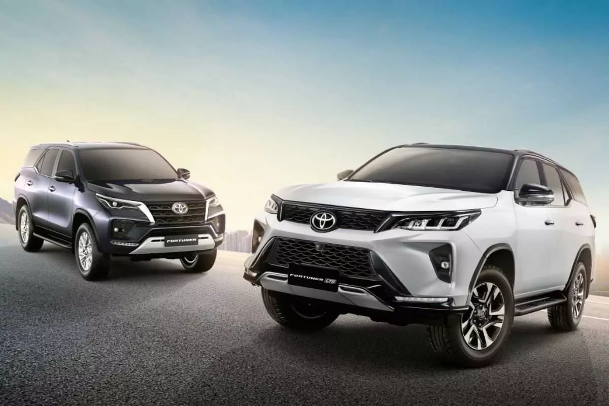 A picture of the Fortuner variants