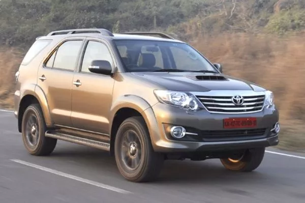 Toyota Fortuner on the road