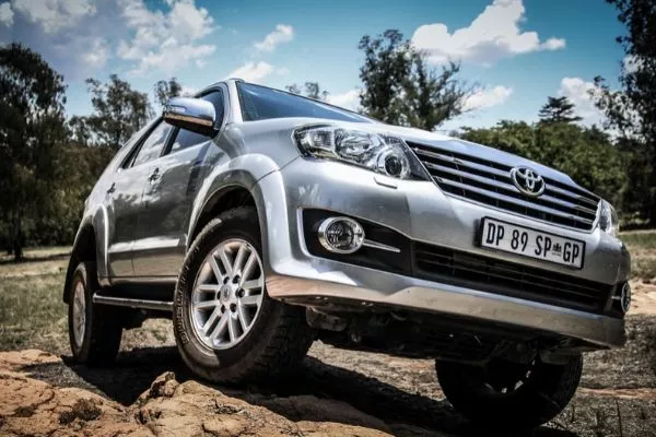 Toyota Fortuner on the road off the road