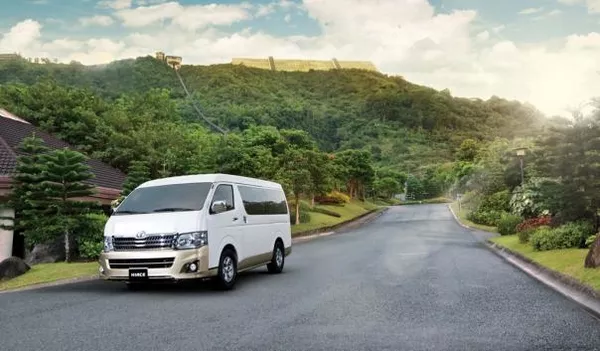 toyota hiace on the road