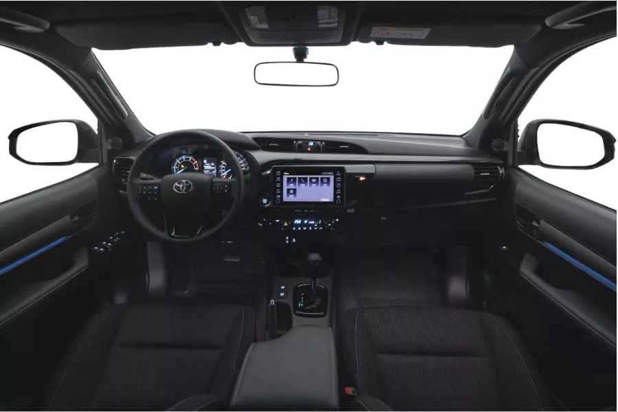 The Hilux Conquest's cockpit A picture of the interior of the Hilux