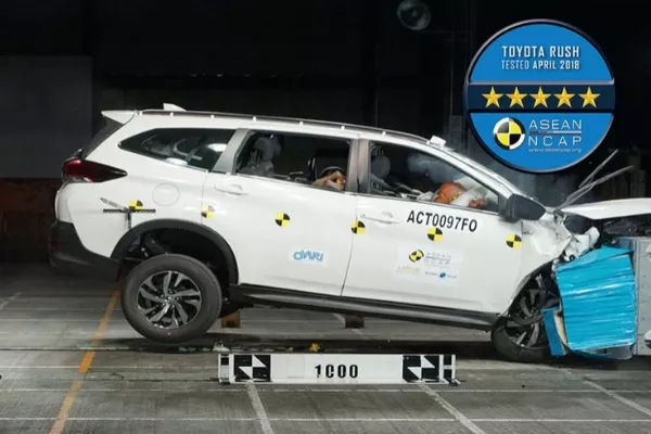 Toyota Rush crash test in 2018