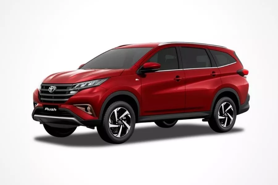 Toyota Rush E in Dark Red Mica Metallic