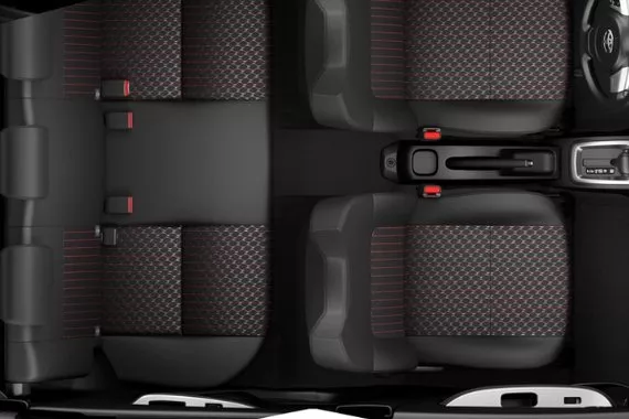 Interior view of the Toyota Wigo