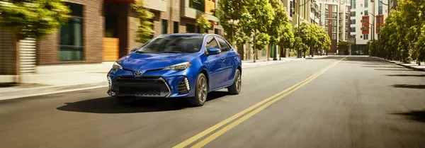 Toyota Corolla on the road