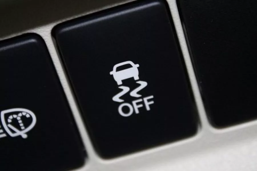 A picture of a car's stability control button