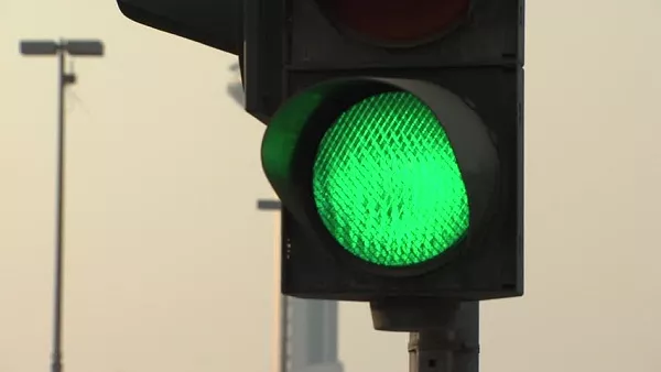 Ensure to allow the pedestrian to cross first when you go ahead with the green light Green light traffic