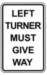 traffic sign Philippines - left turner