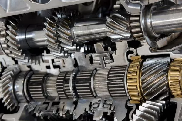 A picture of the insides of a transmission