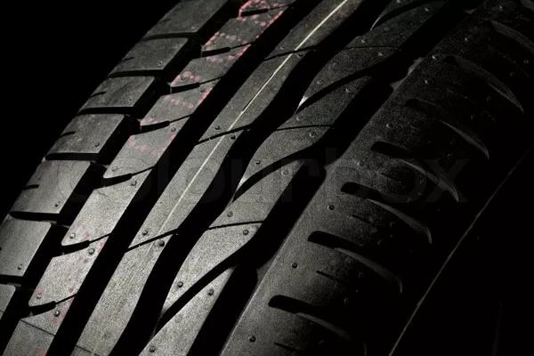 a photo of a tire's tread