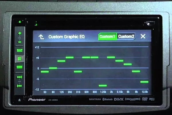 Treble tone and bass controls 
