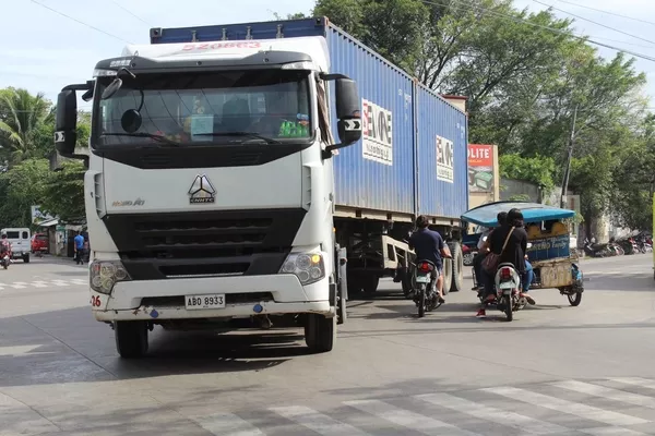 cargo trucks on the road