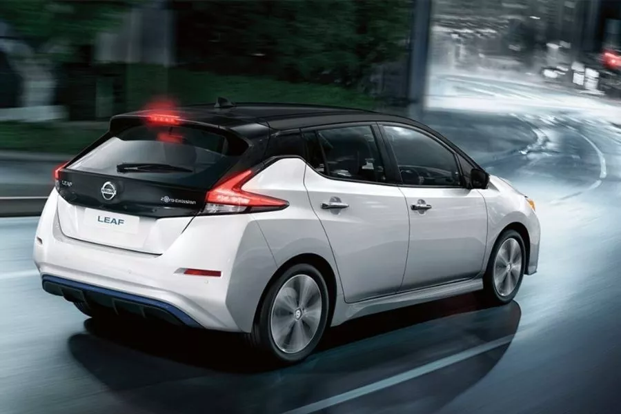 Nissan LEAF on highway