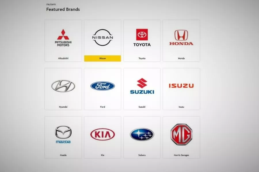 Maybank Zone car brands