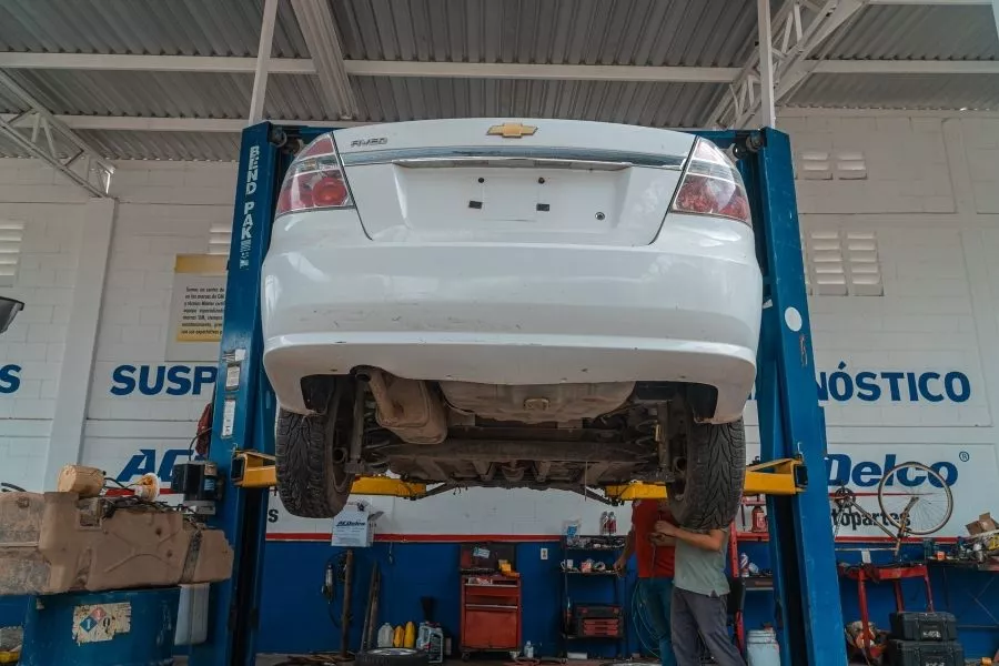 Car on lifter