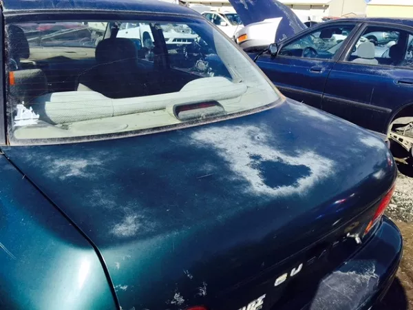 Excessive heat destroys the natural color coat of the car faded paint of the car