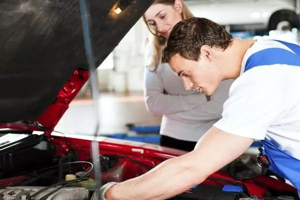 Man checking the engine