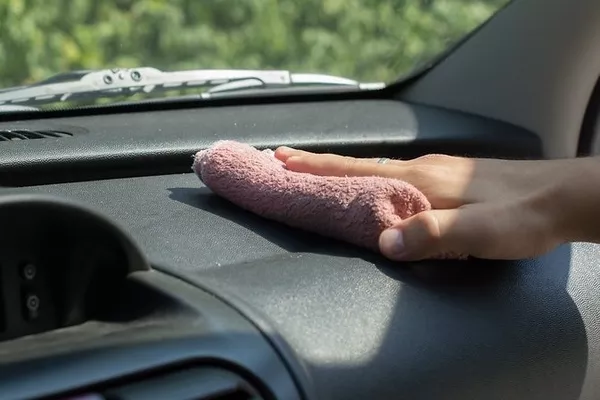 wiping the car interior