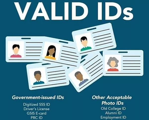 examples of Valid IDs