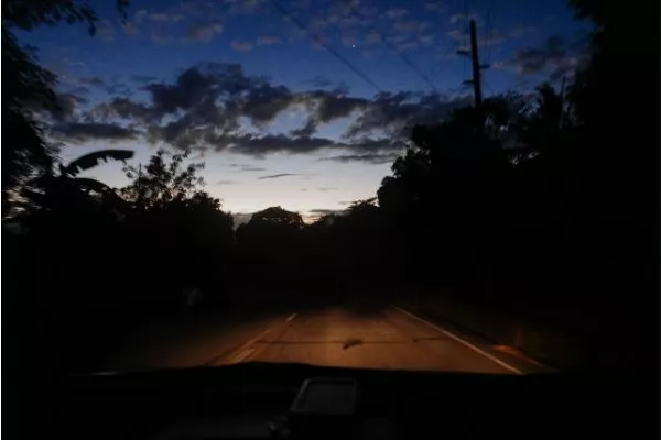 Leyte road at night