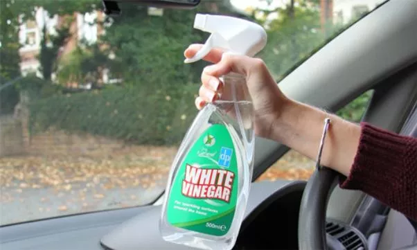 Using vinegar to clean car