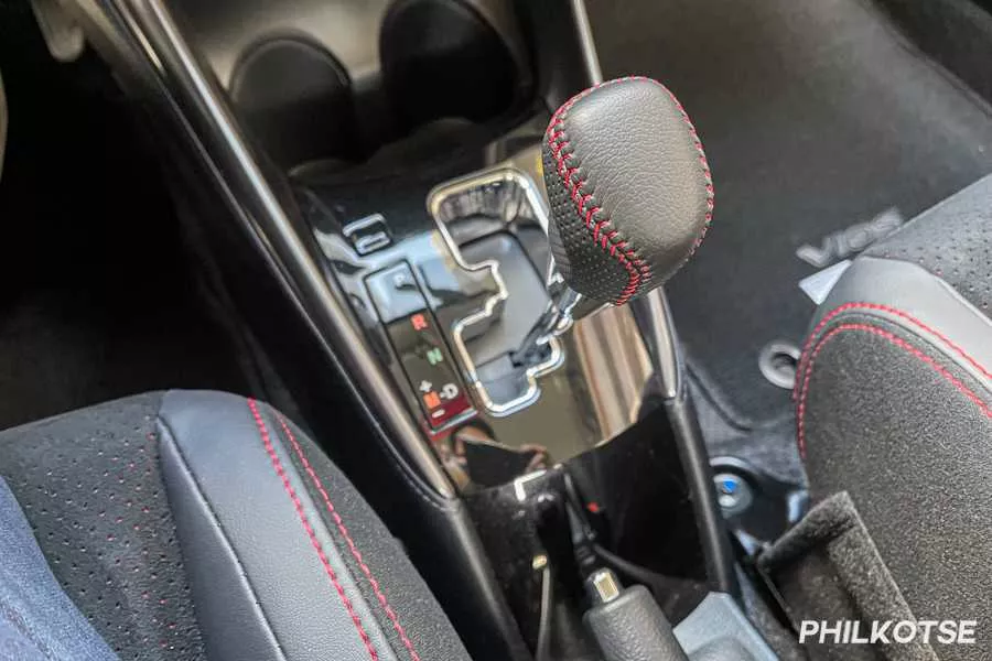 A closer look at the Vios GR-S' gear shift lever