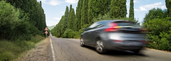 car driving in street