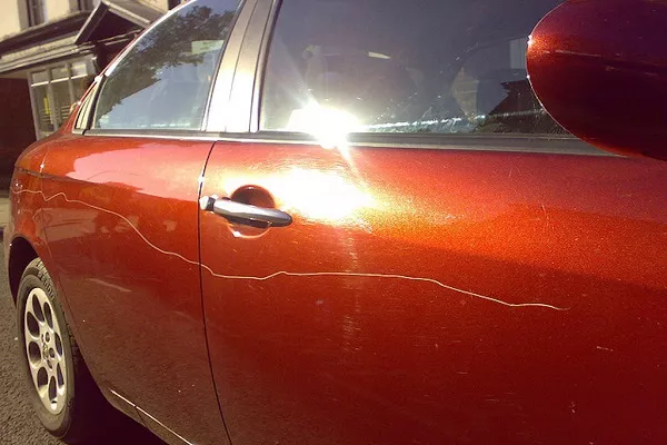 scratches on the car