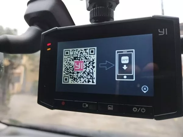 A dashcam connecting to a phone