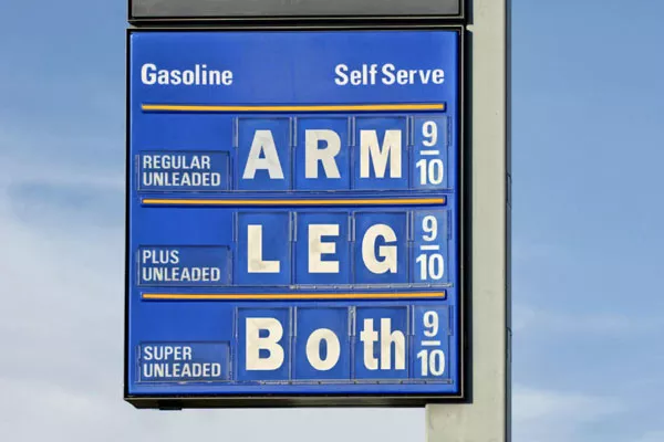 a funny illustration about gas prices