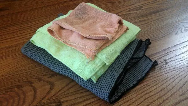 dried but dirty towels
