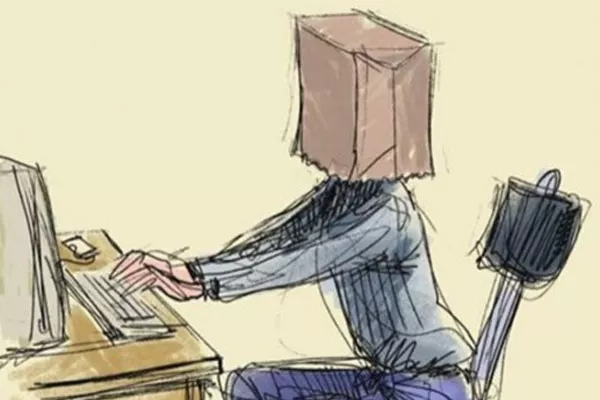 a person hiding his/her identity