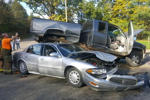 car damaged after accident