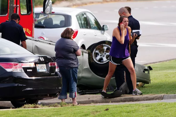 Have a family member attend to you Girl crying making phonecall